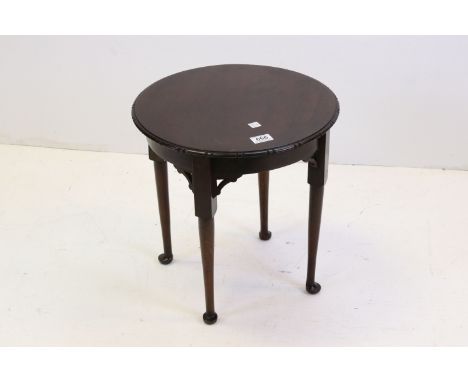 Edwardian mahogany circular wine table 