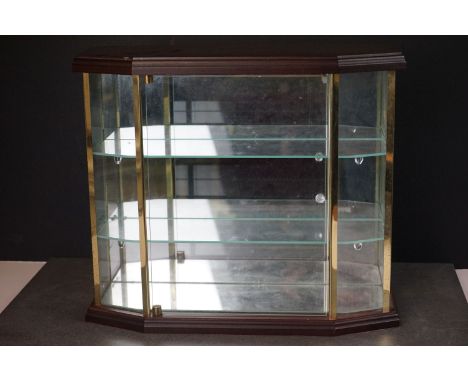 Glass table top collectors display cabinet 