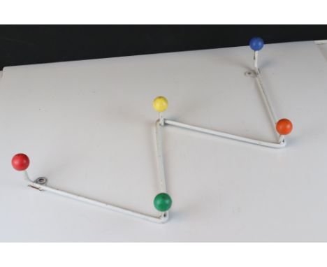 Mid century Retro Sputnik Atomic ' W ' shaped Coat Hooks, 48cms long 