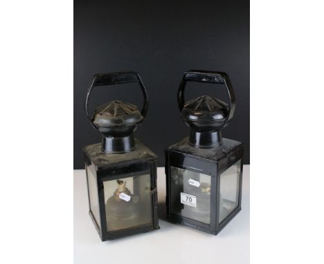 A pair of vintage British Railways lamps / Lanterns.