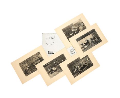 A facsimile edition of Goya's engravings of 1816, by Banco Simeon, late 20th century
40 plates numbered from 1 to 33, plus an
