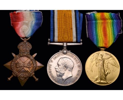 A ‘First Day of the Somme’ Casualty Trio awarded to Private Percy William Norman, 10th Battalion Essex Regiment, who died of 