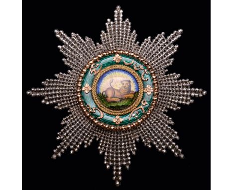 Iran, Persian Empire, The Royal Persian Order of the Lion and the Sun, Grand Cross Breast Star, Russian-made, circa 1850, by 