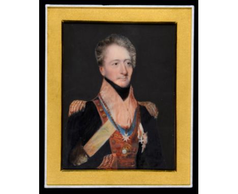 Portrait: A small-sized unsigned portrait of Major-General Sir William Keir Grant, in Cavalry Officers’ uniform, wearing many