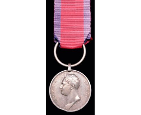 Waterloo, 1815, with replacement steel clip and ring suspension (James Robshaw. 51st Reg. Light Infantry.); dark old tone, lo