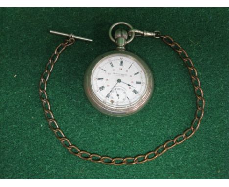 Pocket watch marked Canadian Railway Special with 2" dia face having second hand Specially Adjusted, Roman Numeral and Decima
