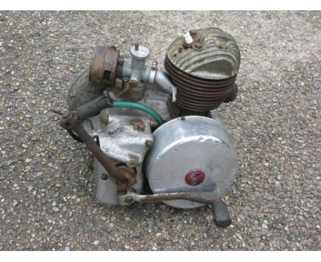 Villiers 147cc engine and gearbox as fitted to many 1950's/1960's small motor bikes, believed to be complete except for plug 