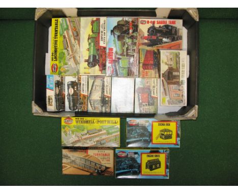 Airfix OO Railway, group of ten unmade kits to include Turntable, Engine Shed, City of Truro 4-4-0 locomotive, two Esso tank 