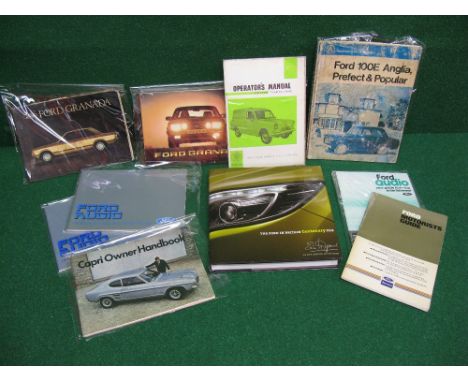 Ford, a 5 and 7cwt Thames van operators manual, Capri and Granada handbooks and a Ford In Britain Centenary File by Eric Dymo