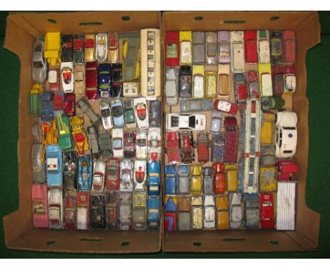 Dinky and Corgi, over one hundred cars, vans and lorries, all playworn