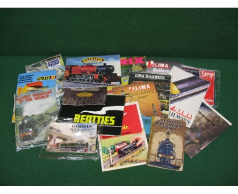 Quantity of model railway catalogues from Mainline, Graham Farish, Lima, Faller, Peco and Beatties together with a 1960's Gam