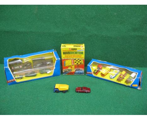 Corgi Juniors, two early 1980's boxed sets of Wild West Transport and US Army together with unboxed dump truck and Jaguar XJS