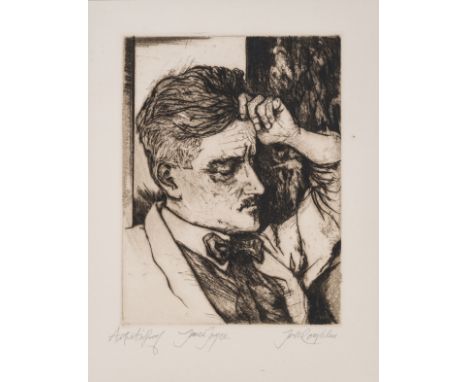 Joyce (James).- Coughlin (Jack) James Joyce etched portrait, signed by the artist in pencil below and marked Artist's Proof, 