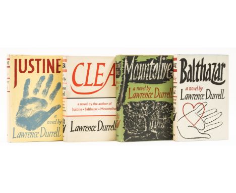 Durrell (Lawrence) [The Alexandria Quartet], 4 vol., comprising Justine, one or two light spots to jacket, 1957; Balthazar, s