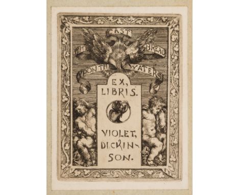 Woolf (Virginia).- Dickinson (Violet).- A sammelband of 19 printed works, Dickinson's engraved bookplate to pastedown,  manus