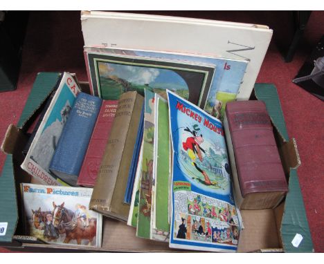 Circa 1930's Children's Story Books, Mrs Beetons and other books:- One Box 