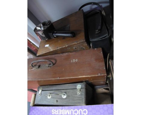 An Early XX Century Fan Anemometer, one other a Casella Psychrometer and other measuring gauges.