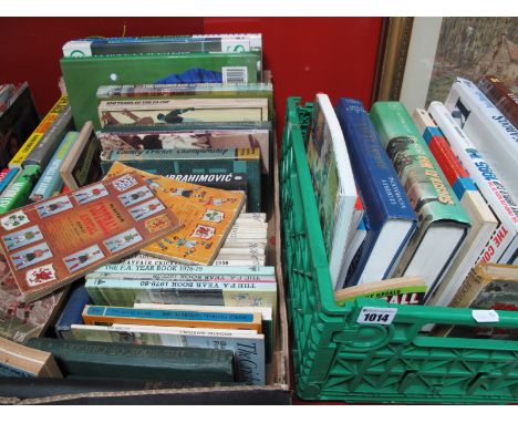 Sporting Books: football and cricket annuals (1950's/60's well represented), hard books, 1931 Yorkshire C.C book etc:- Two Bo