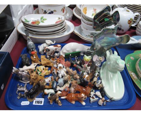 Empire Horse Wall Posy, Goebel, Wade and other animal figures, Jerna fish sculpture:- One Tray