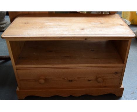 A pine side table with shelf and drawer, 42.5x81x51.5cmH