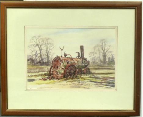 Tony Dowling. 'Steam Engine'. Watercolour on paper, 24 x 34cm