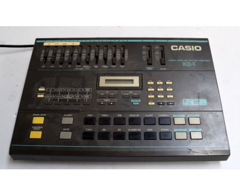 A Casio CZ-1 vintage phase distortion digital synthesiser, along with a Casio RZ-1 sampler/drum machine