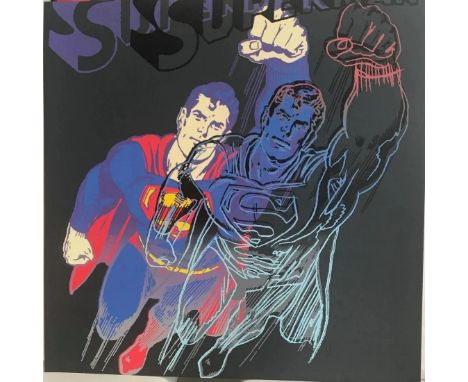 Andy Warhol "Superman", 1981 Silkscreen. Silkscreen in colors with diamond dust on Lenox Museum board. Unsigned and Unnumbere