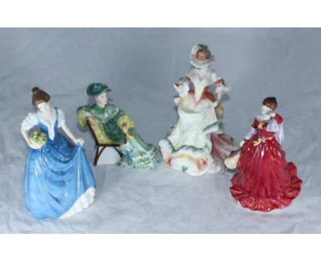 Four assorted boxed Royal Doulton ceramic figures comprising 'Ascot HN2356', 'Helen HN3601', 'Rose HN3709' and 'Fond Farewell