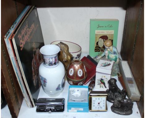 SECTION 28.  Ceramics including a Carltonware square section vase and cover decorated with exotic birds, Oriental style vase,