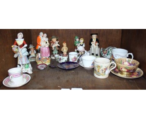 SECTION 33. A small selection of assorted ceramics including four Hummel figures, a Sitzendorf figure and various commemorati