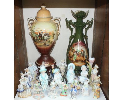 SECTION 30.  Two various large pottery vases together with various ceramic figures 
