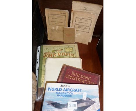 WW2 Field manuals, old Railway Map of Devon, Aircraft Recognition Handbook, etc.