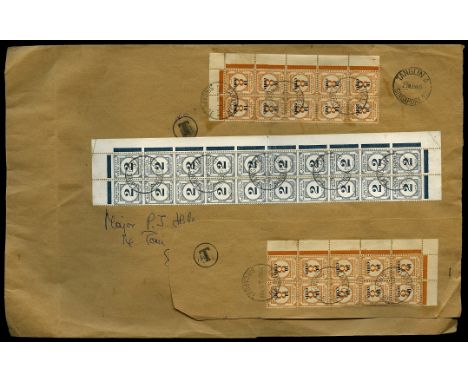 1965 May, a large brown envelope (350x230mm) addressed to Major P.J. Hills in Singapore. The envelope posted without stamps, 