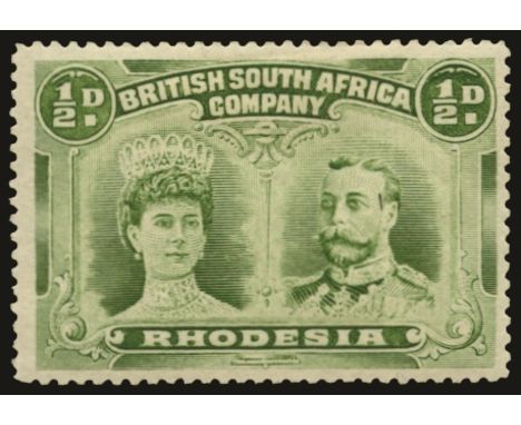 1910-13 Double Heads, perf 15 ½d yellow-green (SG 168), fresh and fine large part o.g. a couple of light pencil marks on the 