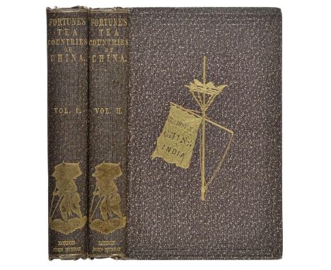 Fortune (Robert). Two Visits to the Tea Countries of China and the British Tea Plantations in the Himalaya..., 2 volumes, 3rd