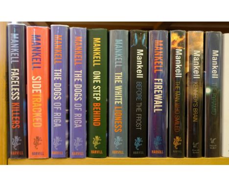 Mankell (Henning). Faceless Killers, 2000; Sidetracked, 2000; The Dogs of Riga, 2001 (2 copies); One Step Behind, 2002; The W