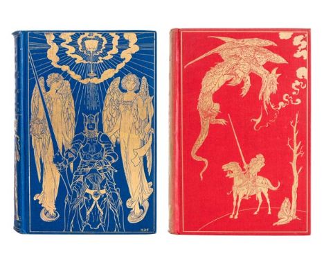 Lang (Andrew, editor). The Book of Romance; The Red Book of Romance, 1st editions, 1902 & 1905, together two volumes, each wi