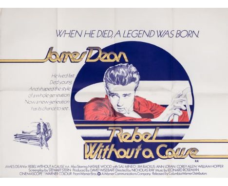 *Rebel Without a Cause, directed by Nicholas Ray, [1955],  together with East of Eden, [1955], both 1970s reissues with artwo