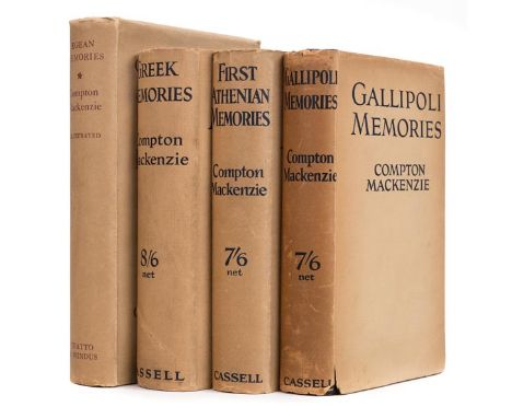 Mackenzie (Compton). Gallipoli Memories, 1929; First Athenian Memories, 1931; Greek Memories, 1932; Aegean Memories, 1940, al
