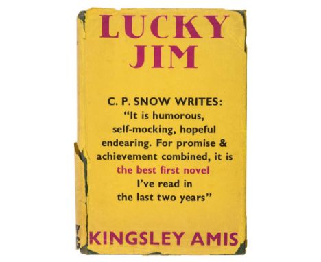 Amis (Kingsley). Lucky Jim, 1st edition, 1953, a little light spotting, original gren cloth (some fading to spine, mainly at 