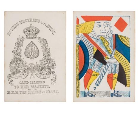 *Bancks Brothers. A standard English deck of playing cards, circa 1863,  fifty-two wood engraved cards, comprising pip cards 