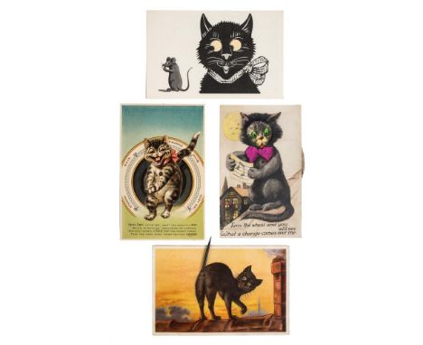 *Cat Greeting Cards. A collection of approximately 170 novelty greeting/postcards, Edwardian and later,   mostly novelty card