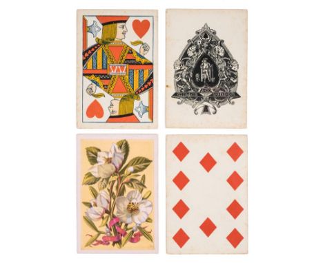 *Willis (& Co., printer). A deck of standard English playing card, circa 1875, fifty-two cards, comprising four suits of thir