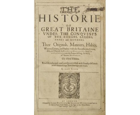 Speed (John). The Historie of Great Britaine under the Conquests of the Romans, Saxons, Danes and Normans. Their Originals, M