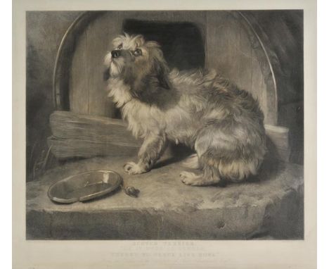 *Gibbon (Benjamin Phelps). Scotch Terrier 'Be it ever so Humble, There's no Place like Home', 1843, uncoloured engraving afte