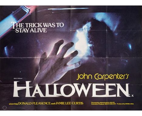 *Halloween, directed by John Carpenter, 1978,  UK quad poster in folded condition, a few minor spots and light creasing to a 