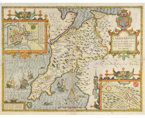 North Wales. Speed (John), Caeernarvon both Shyre and shire-towne with the ancient citie Bangor described, Flint-Shire [and] 