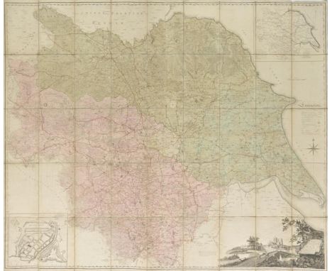 Yorkshire. Tuke (John), Map of the County of York, MDCCLXXXVII, 2nd edition, published 1794, large scale engraved map, sectio