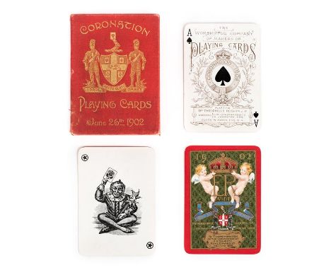 *Worshipful Company. Commemorative playing cards for the Coronation of Edward VII, 1902,  fifty-four cards, comprising four s