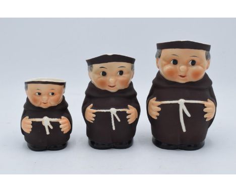 A collection of Goebel West Goebel Toby jugs in the form of Monks of varying sizes (3). In good condition with no obvious dam
